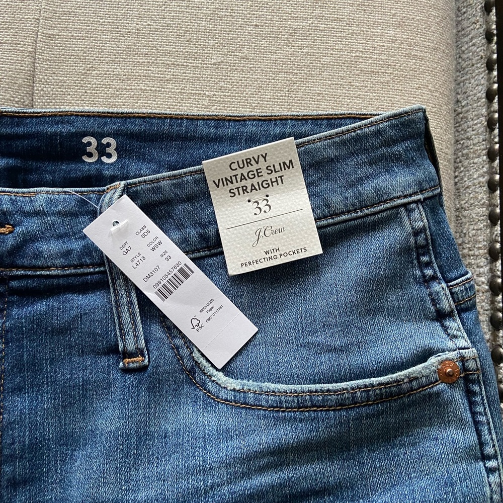 Never worn JCrew Curvy jeans